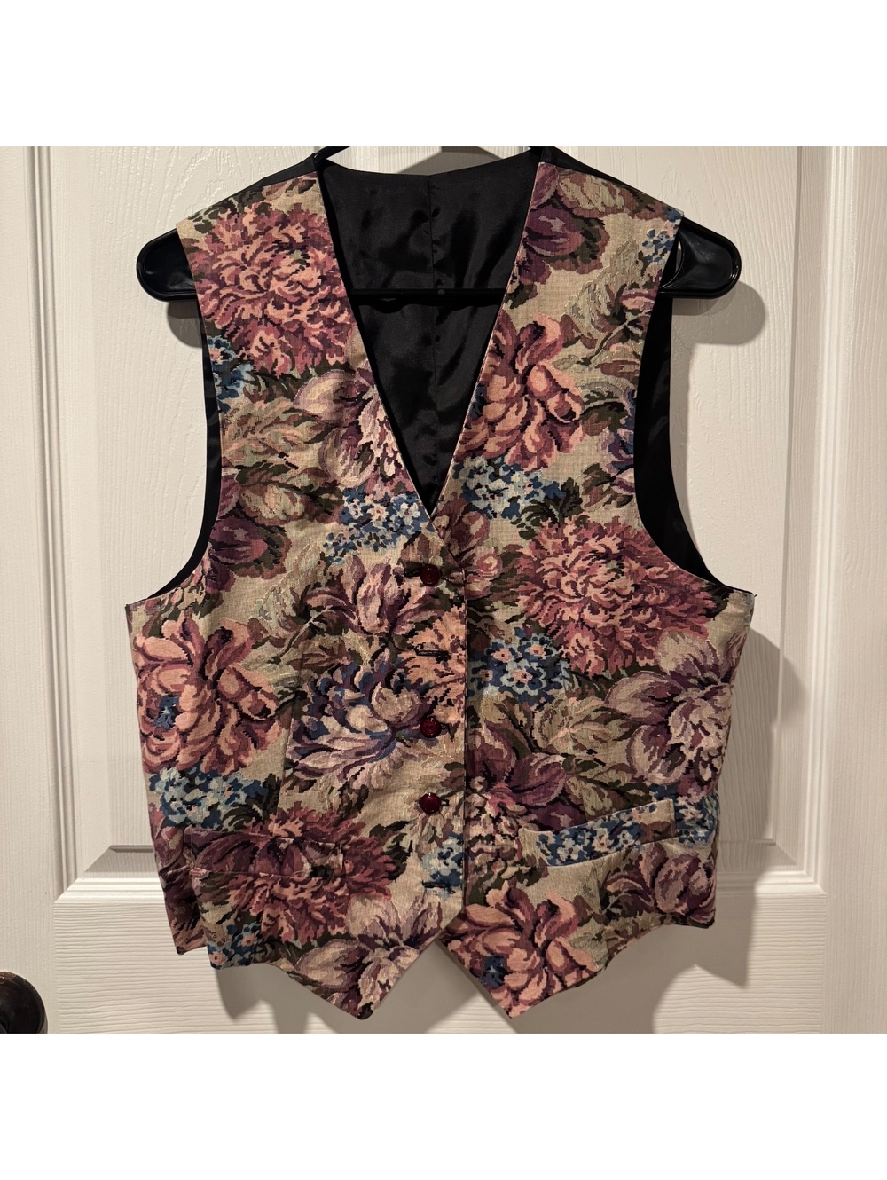 Vintage Floral Brocade Men's Tapestry Vest